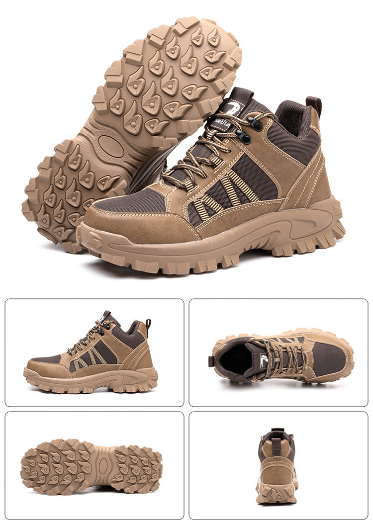 Lightweight Mid-cut Breathable Construction Site Protective Shoes