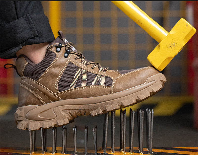 Lightweight Mid-cut Breathable Construction Site Protective Shoes
