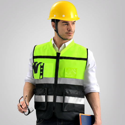 LIKAI Reflektierende Weste für die Bauindustrie Schutzkleidung Führungsjacke